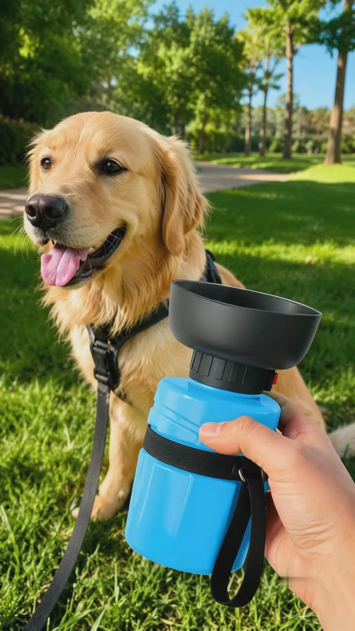 Botella de agua portátil para perros